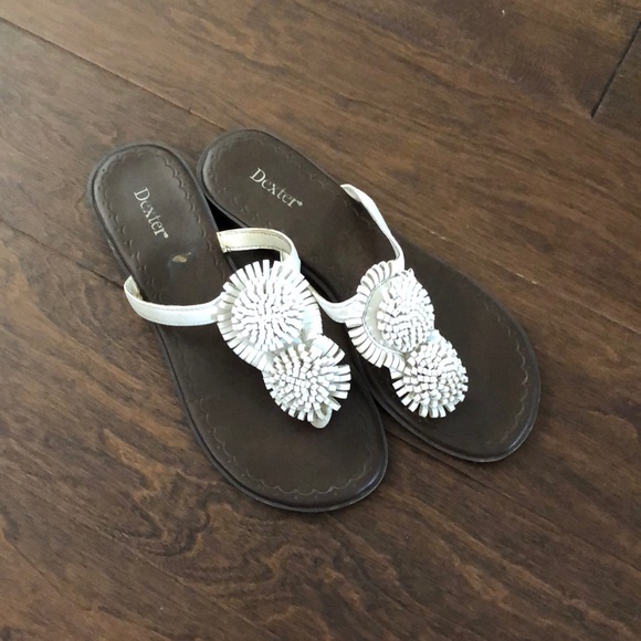 Dexter Shoes - Cute White Sandals